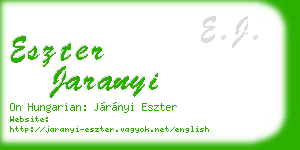 eszter jaranyi business card