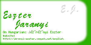 eszter jaranyi business card